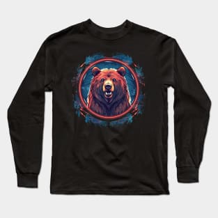 Grizzly Bear in Ornmament, Love Bears Long Sleeve T-Shirt